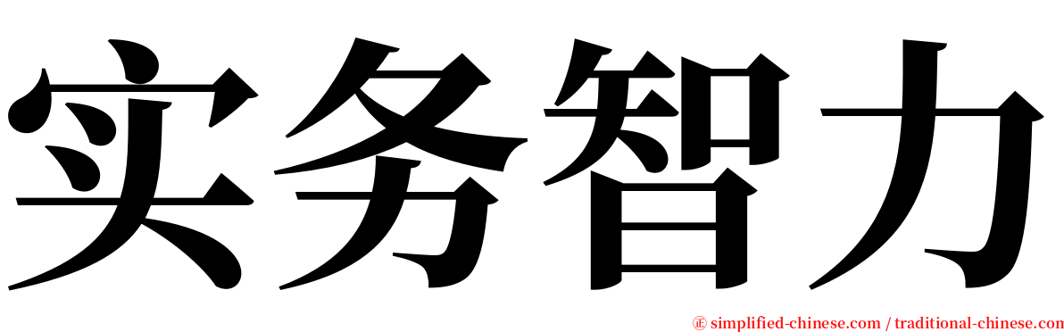 实务智力 serif font