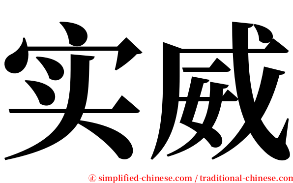 实威 serif font