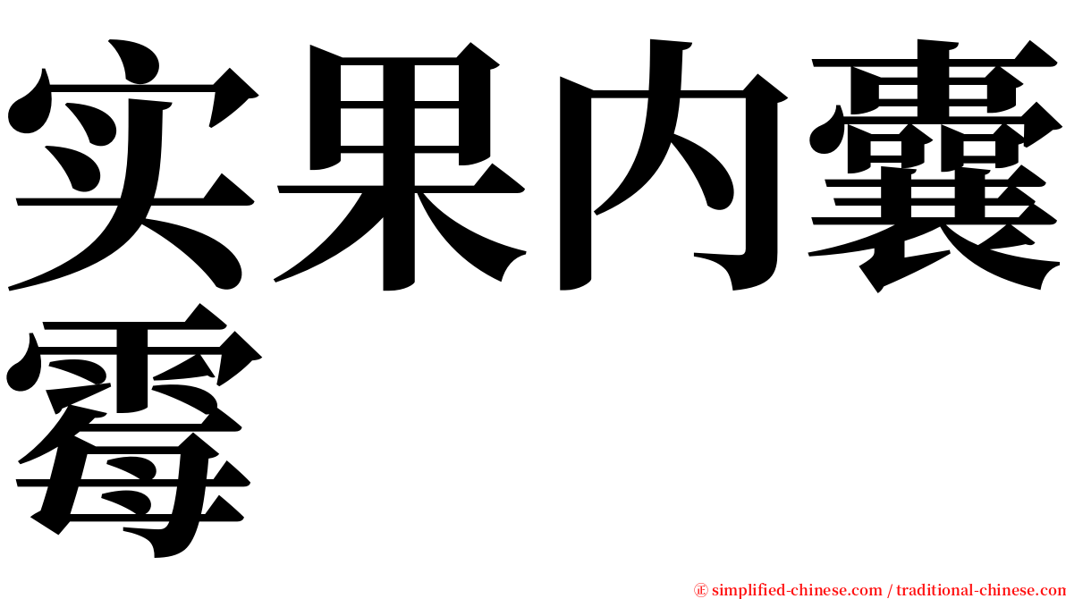 实果内囊霉 serif font