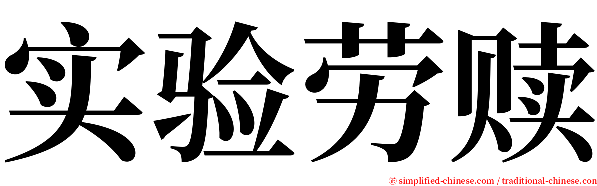 实验劳赎 serif font