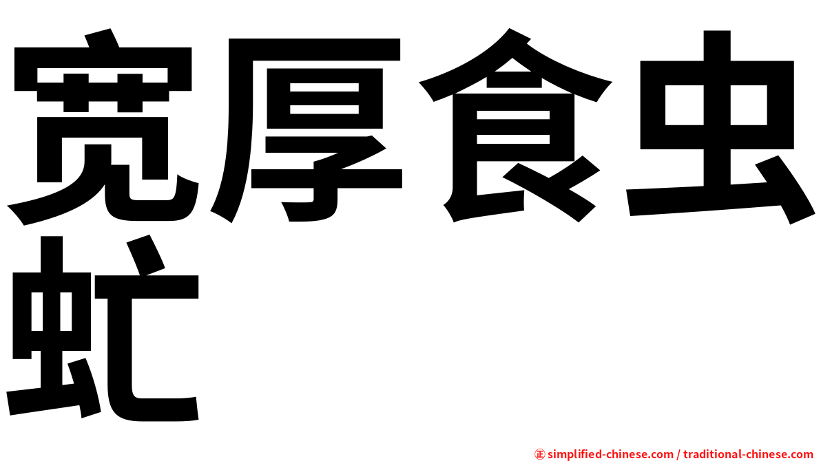 宽厚食虫虻