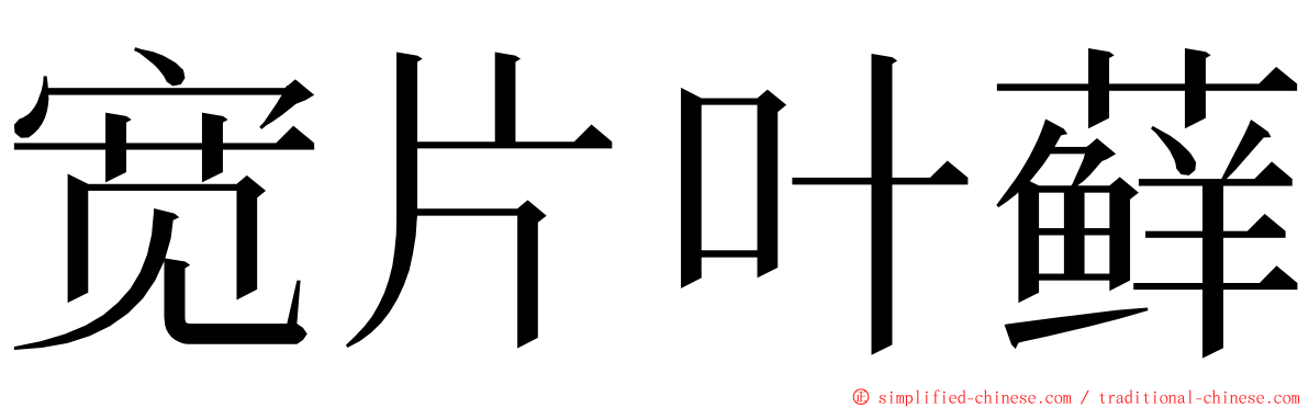 宽片叶藓 ming font