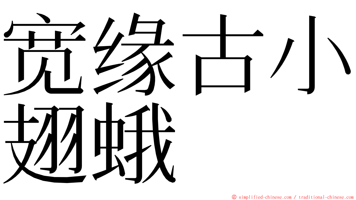 宽缘古小翅蛾 ming font