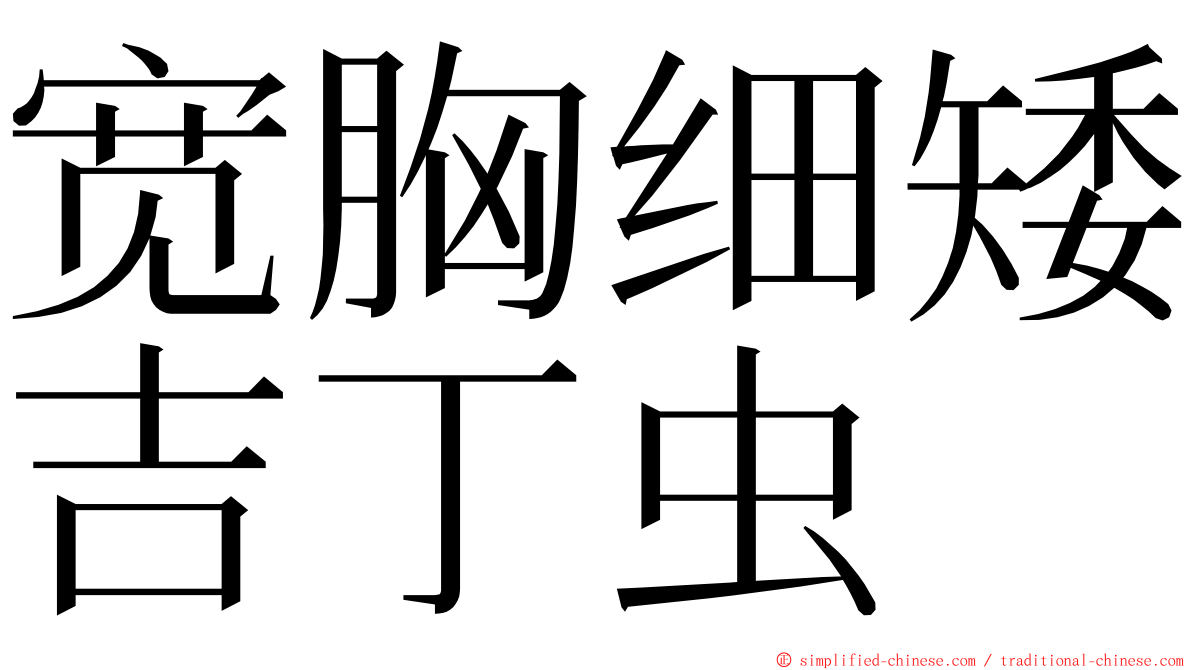 宽胸细矮吉丁虫 ming font