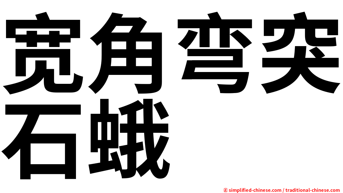 宽角弯突石蛾