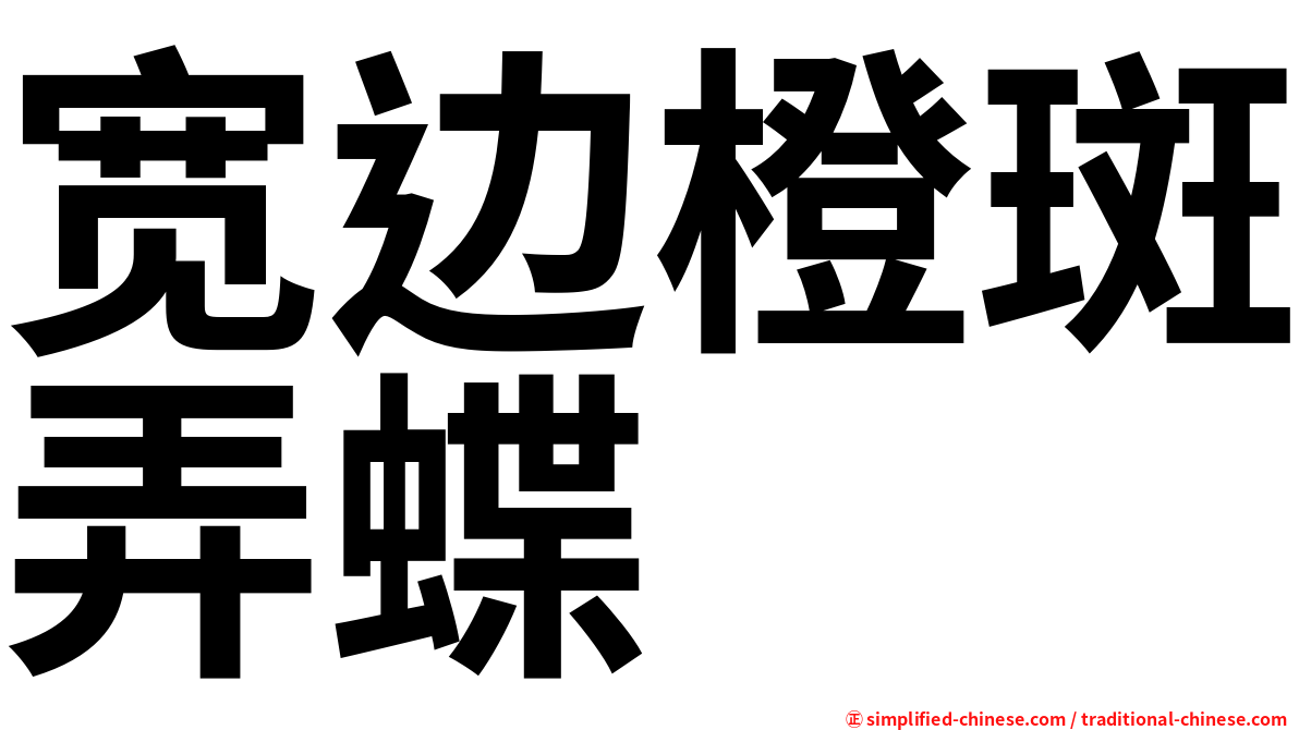 宽边橙斑弄蝶