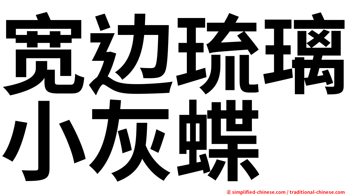 宽边琉璃小灰蝶
