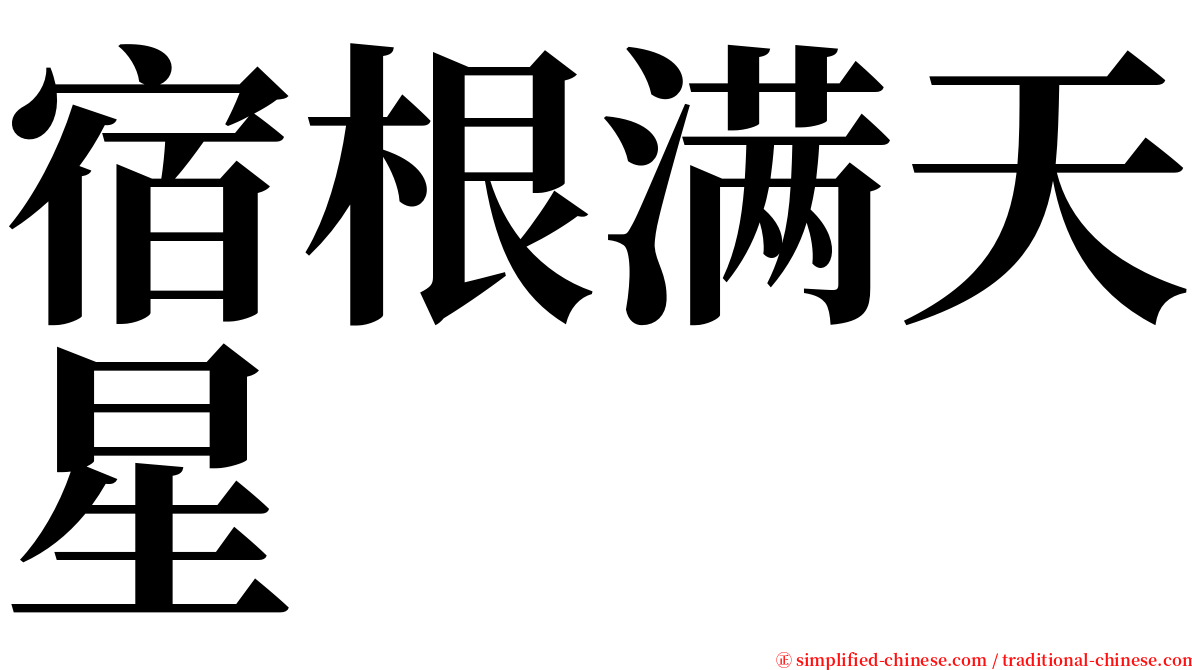 宿根满天星 serif font