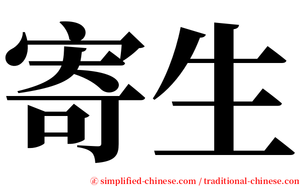 寄生 serif font