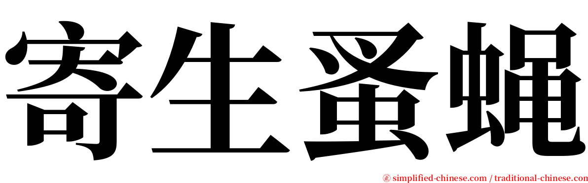 寄生蚤蝇 serif font
