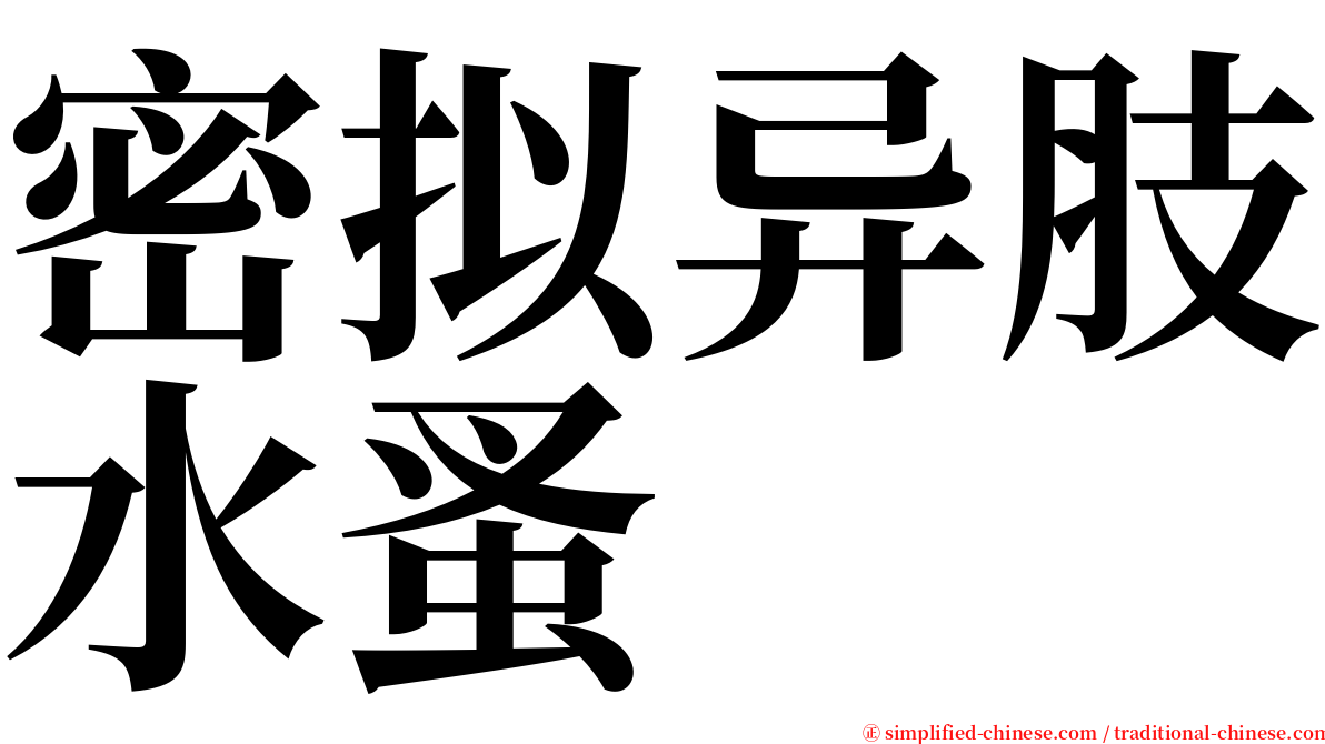 密拟异肢水蚤 serif font