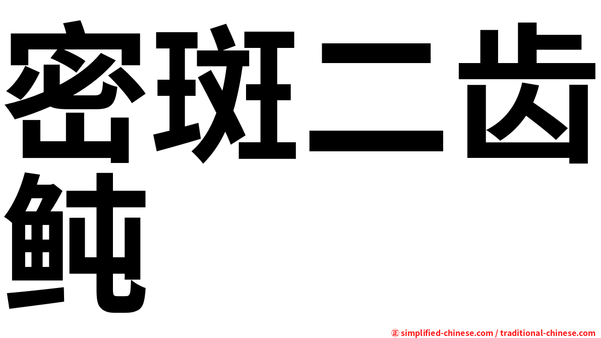 密斑二齿鲀