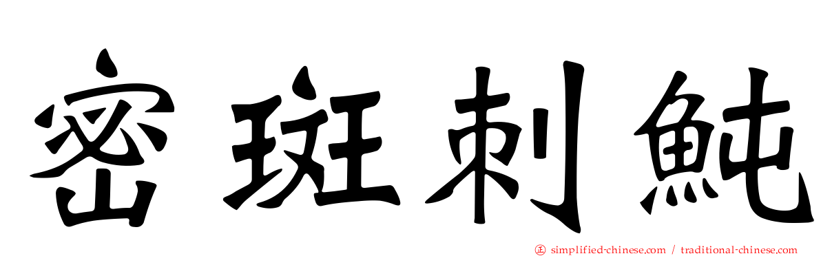 密斑刺鲀