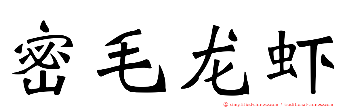 密毛龙虾