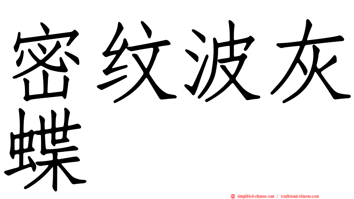密纹波灰蝶