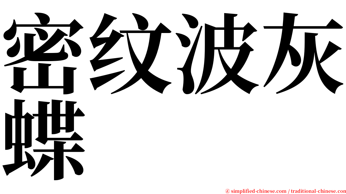 密纹波灰蝶 serif font