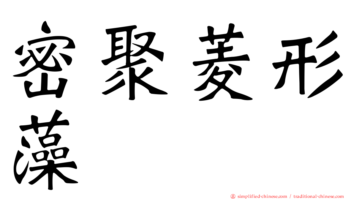 密聚菱形藻