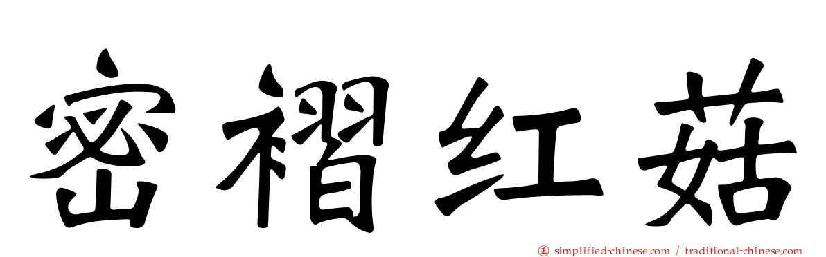 密褶红菇