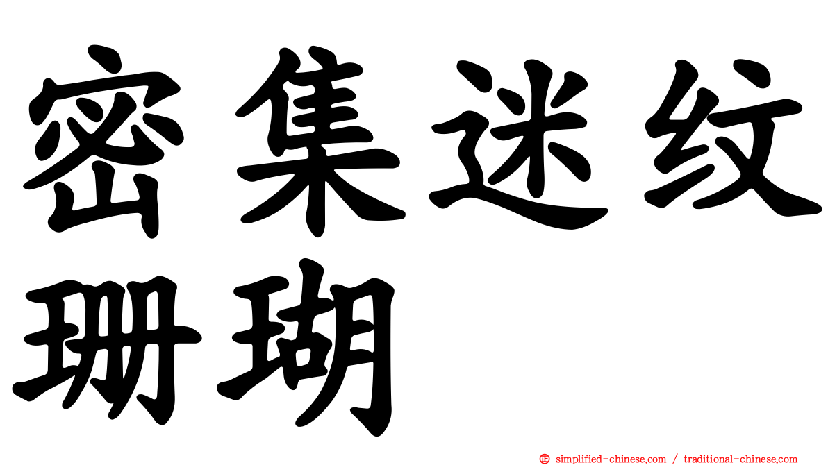 密集迷纹珊瑚