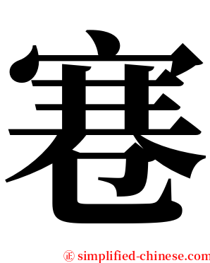 寋 serif font