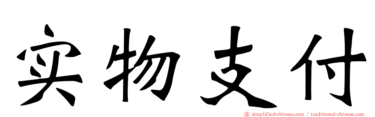 实物支付