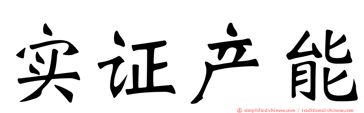实证产能