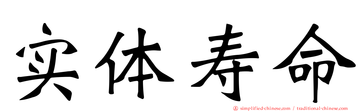 实体寿命