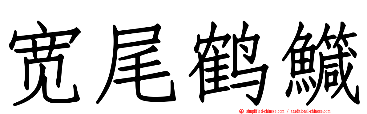 宽尾鹤鱵
