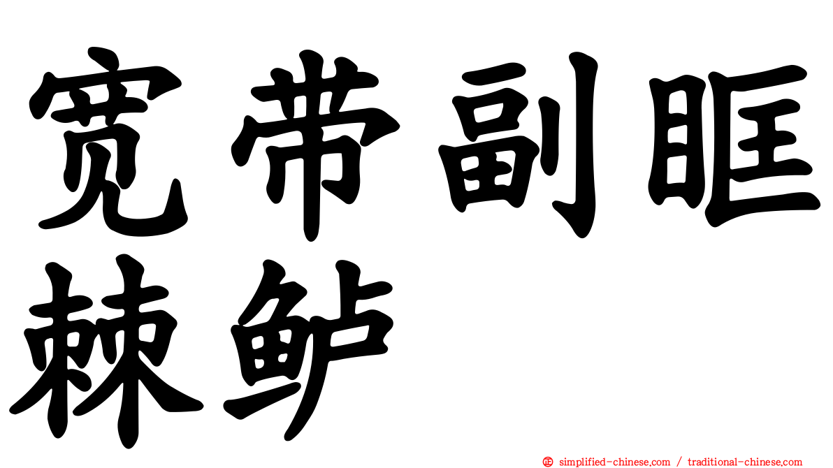 宽带副眶棘鲈