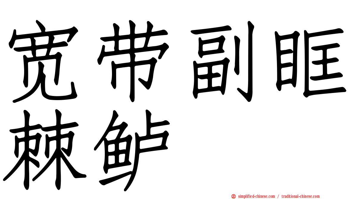 宽带副眶棘鲈