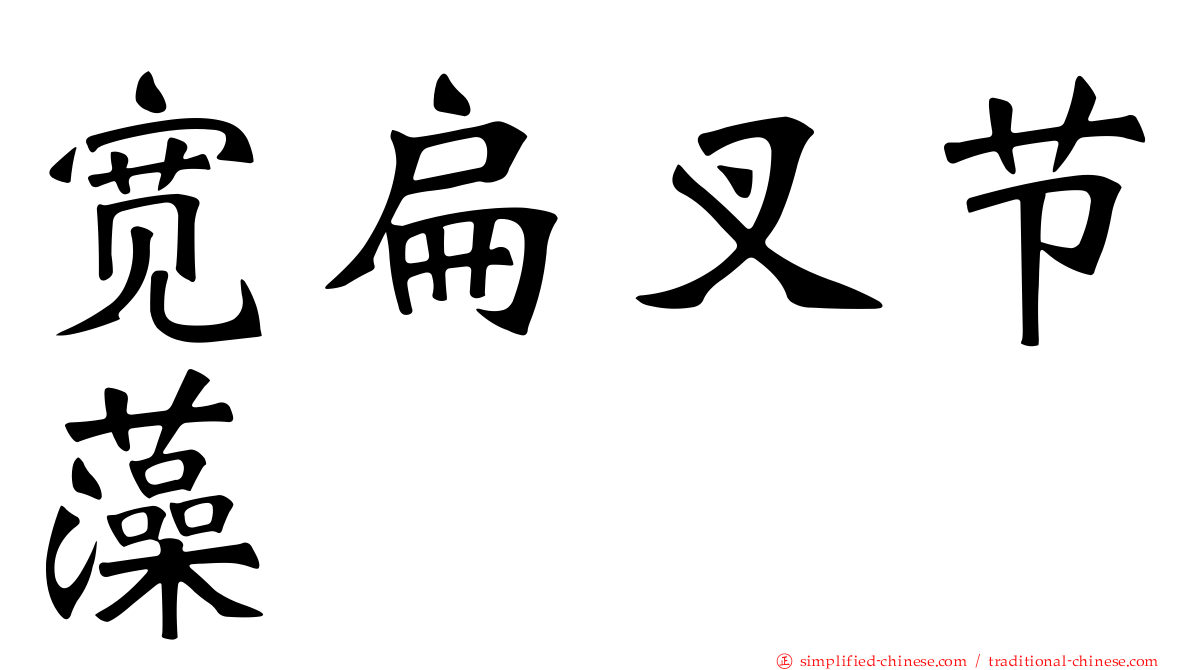 宽扁叉节藻