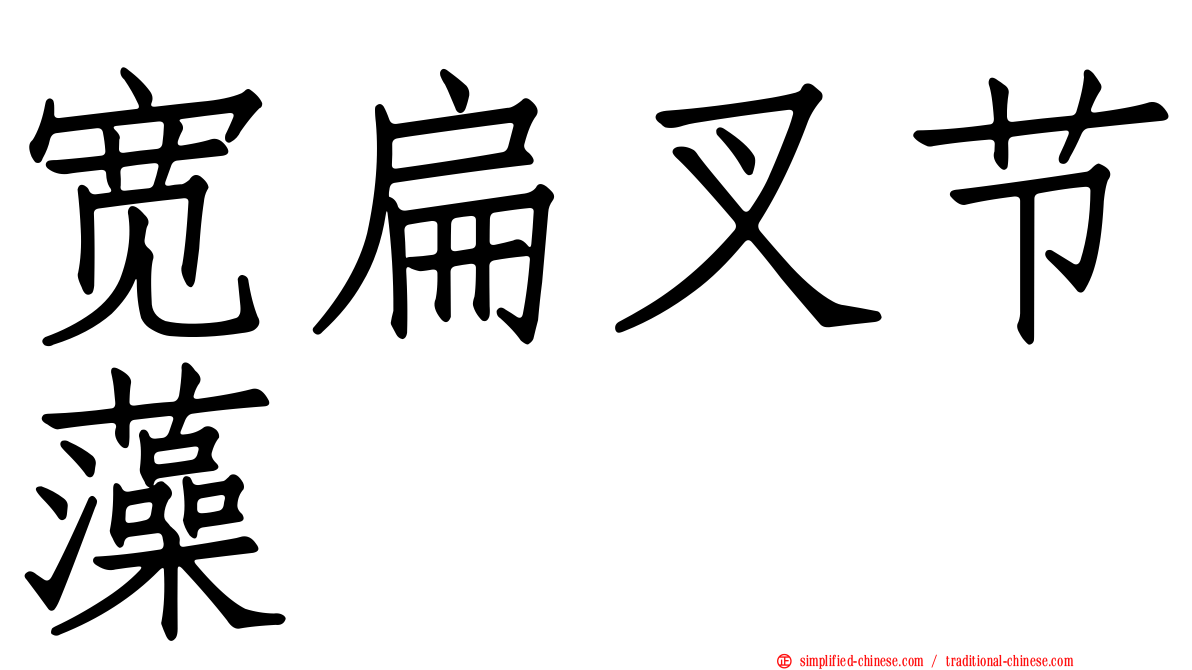 宽扁叉节藻