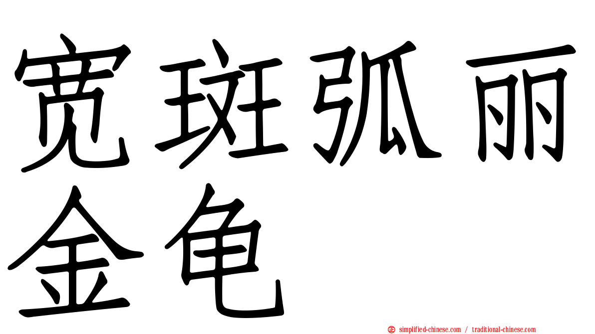 宽斑弧丽金龟