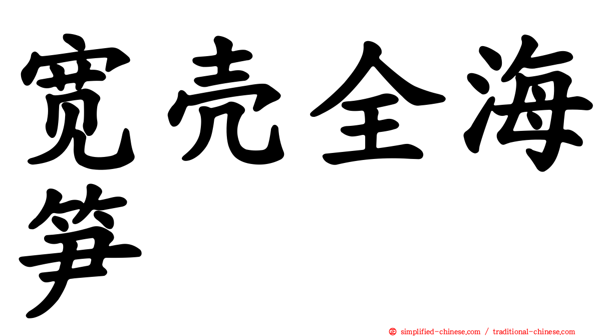 宽壳全海笋