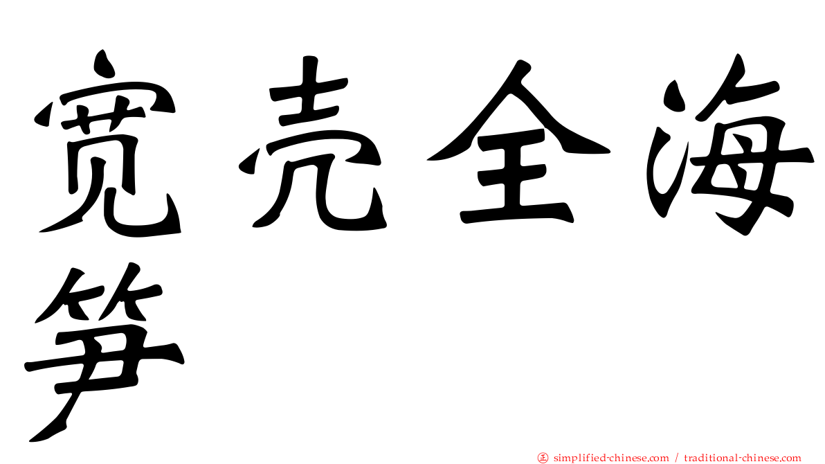 宽壳全海笋