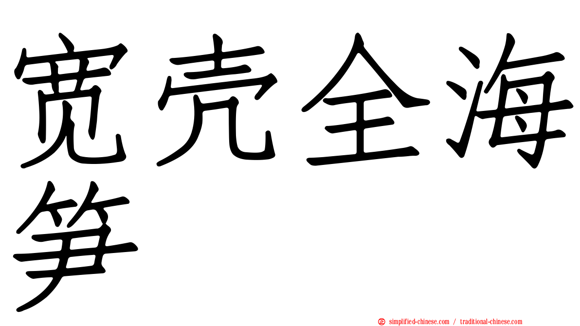 宽壳全海笋