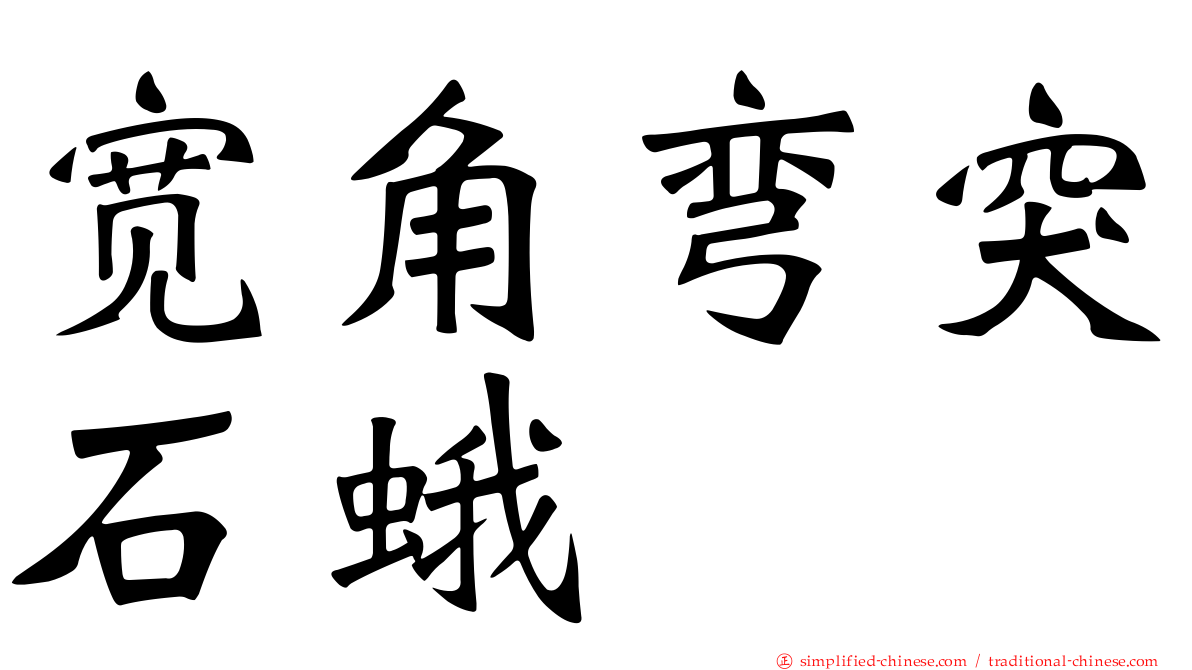 宽角弯突石蛾