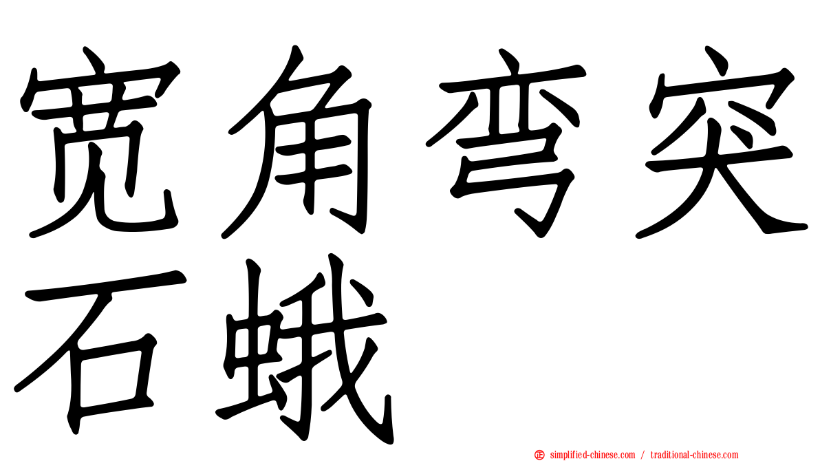 宽角弯突石蛾