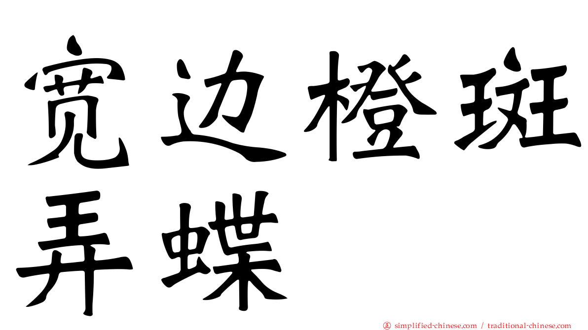 宽边橙斑弄蝶