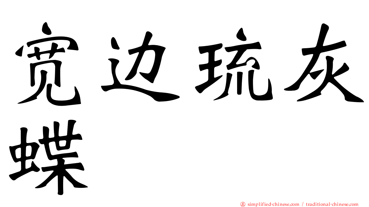 宽边琉灰蝶