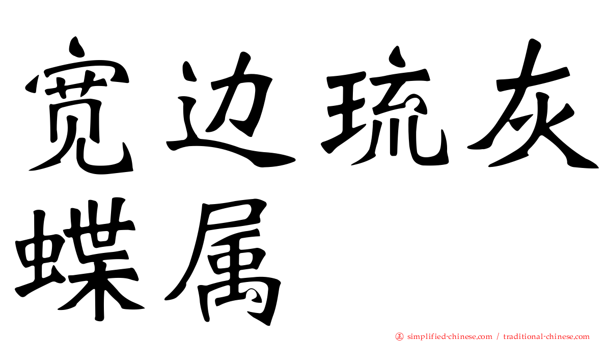 宽边琉灰蝶属