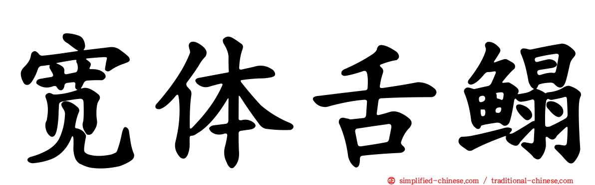 宽体舌鳎