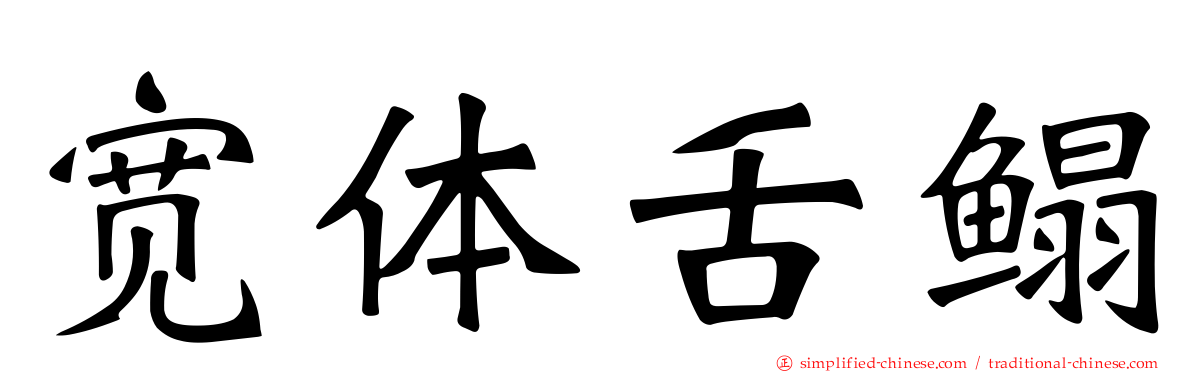 宽体舌鳎