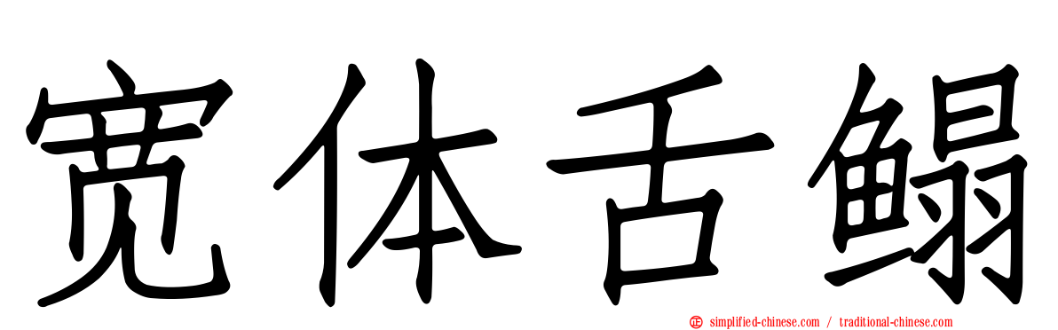 宽体舌鳎