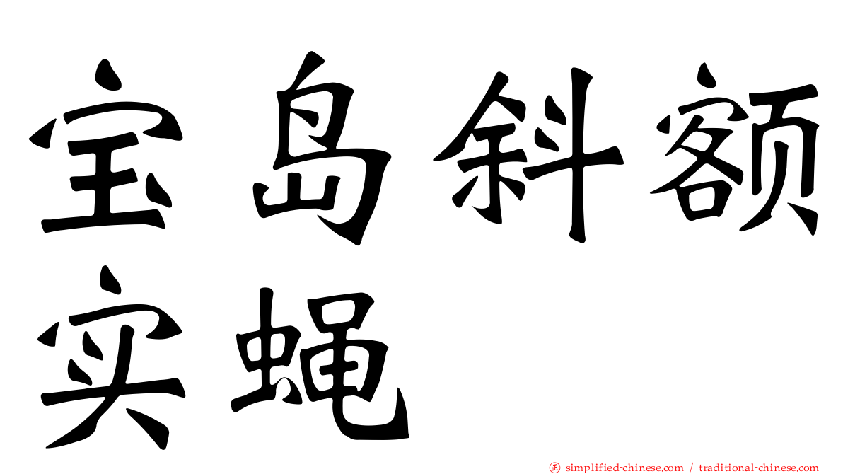 宝岛斜额实蝇
