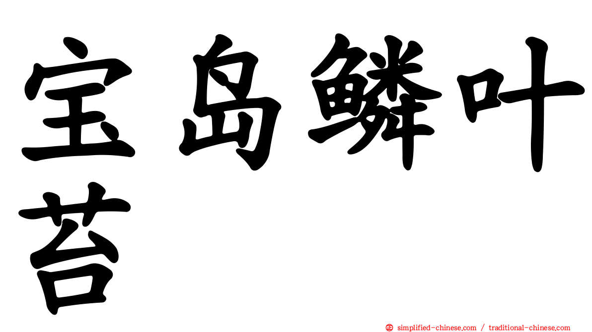 宝岛鳞叶苔