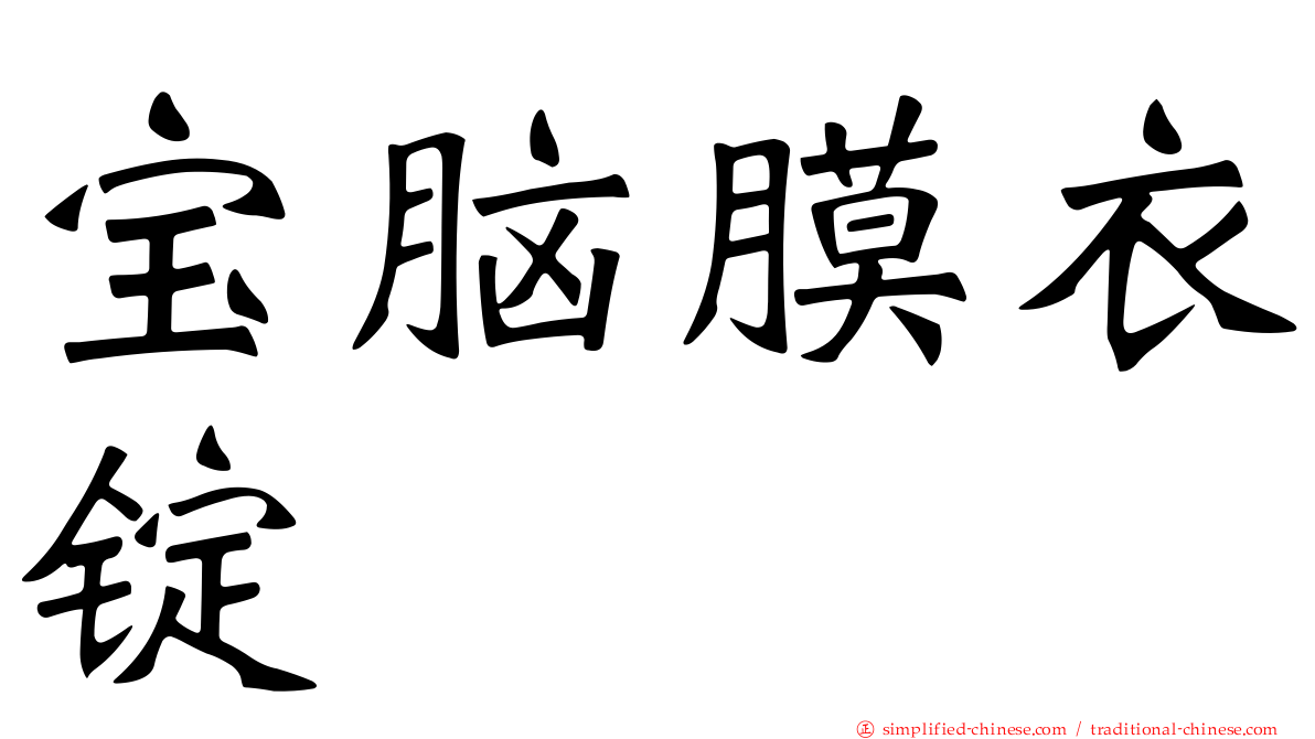 宝脑膜衣锭