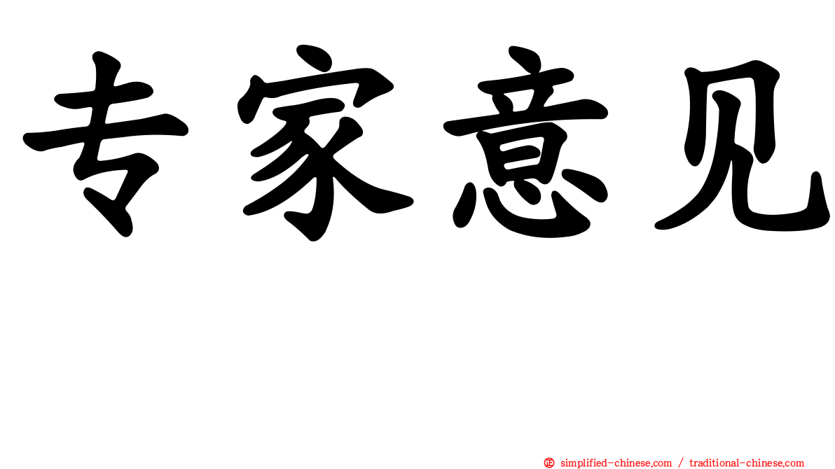 专家意见