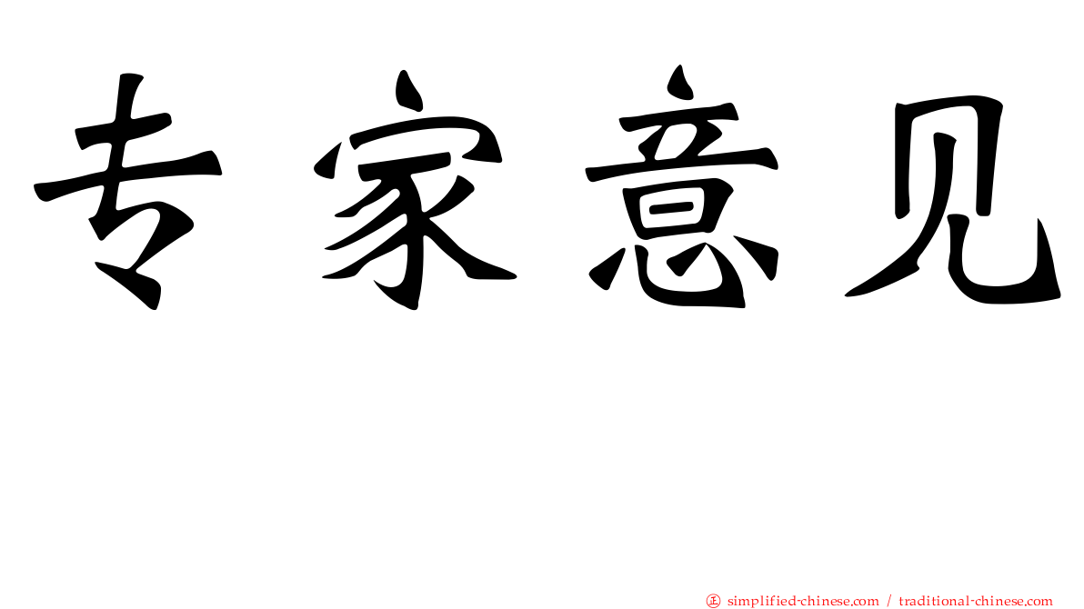 专家意见