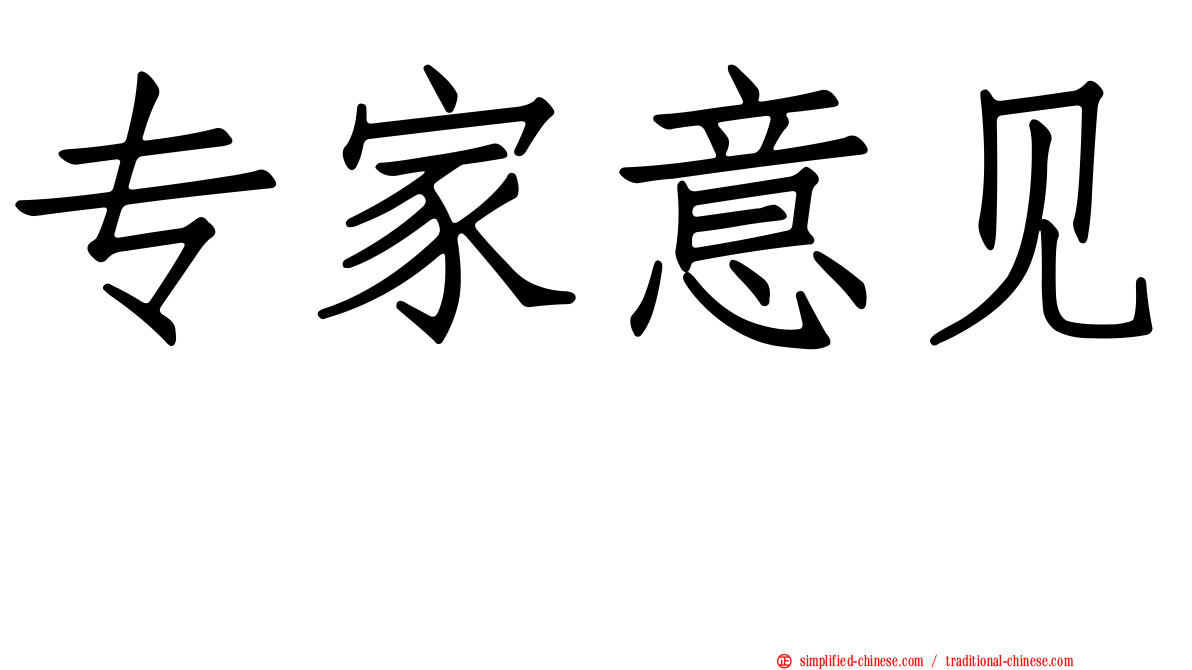 专家意见